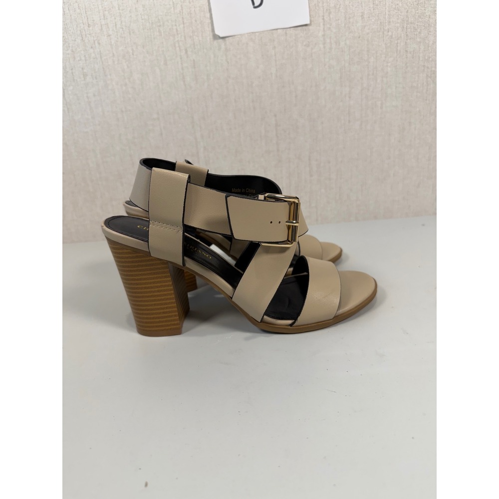 CRHISTIAN SIRIANO WOMEN'S SANDALS BEIGE STRAPS Size 8.5 - Picture 14 of 14